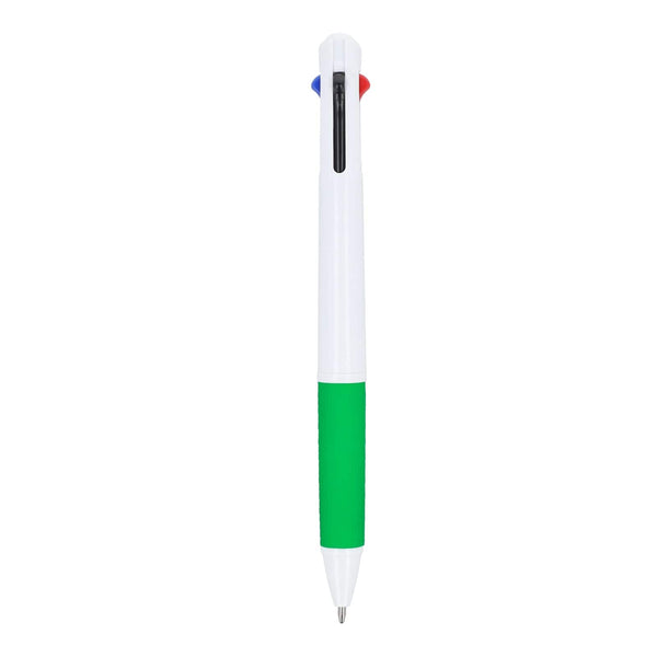Penna a 3 colori con impugnatura e cordino - personalizzabile con logo