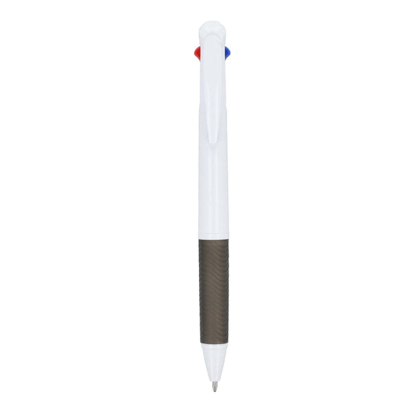 Penna a 3 colori con impugnatura e cordino - personalizzabile con logo