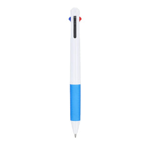 Penna a 3 colori con impugnatura e cordino - personalizzabile con logo