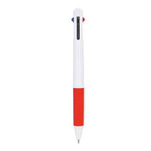 Penna a 3 colori con impugnatura e cordino - personalizzabile con logo
