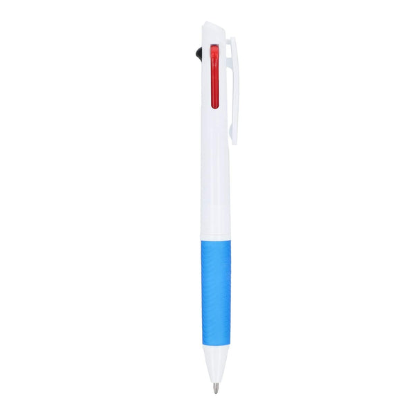 Penna a 3 colori con impugnatura e cordino - personalizzabile con logo
