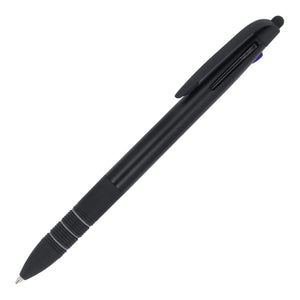Penna a 3 colori Elegant Nero - personalizzabile con logo