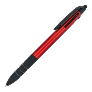 Penna a 3 colori Elegant Rosso - personalizzabile con logo