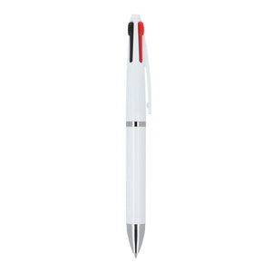 Penna a 4 colori Bianco - personalizzabile con logo
