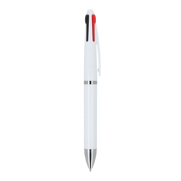 Penna a 4 colori Bianco - personalizzabile con logo