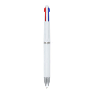 Penna a 4 colori Bianco - personalizzabile con logo