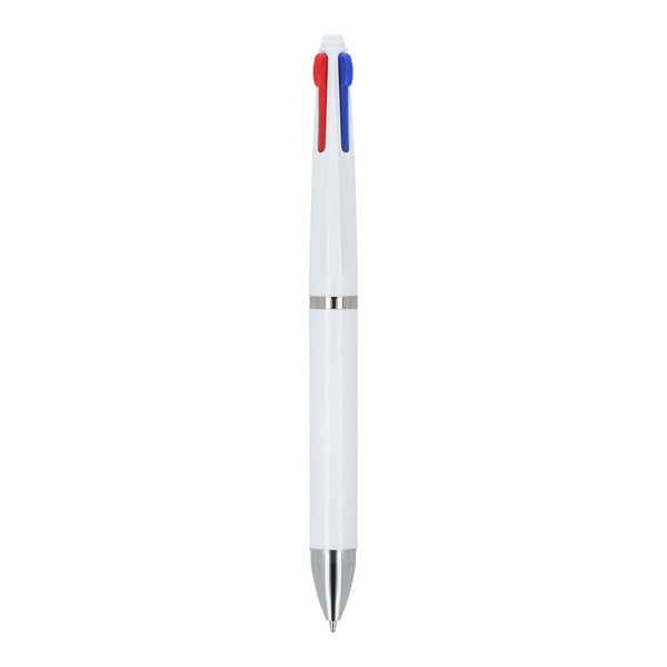 Penna a 4 colori Bianco - personalizzabile con logo