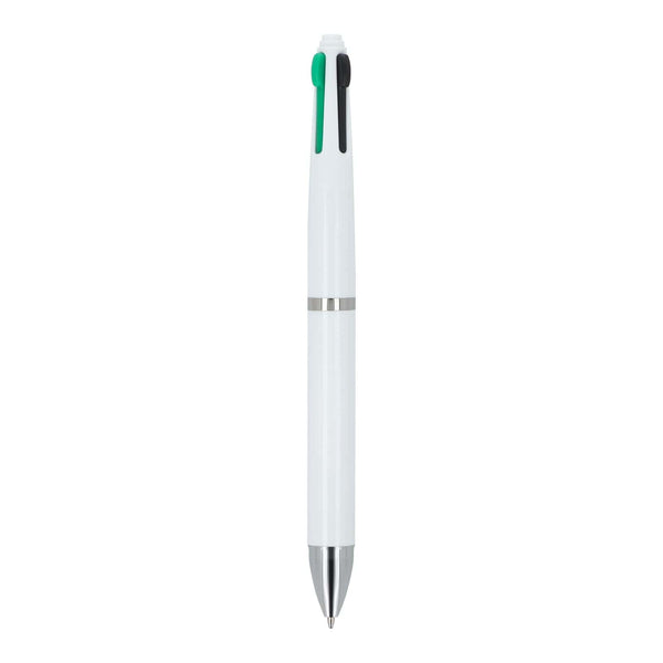 Penna a 4 colori Bianco - personalizzabile con logo
