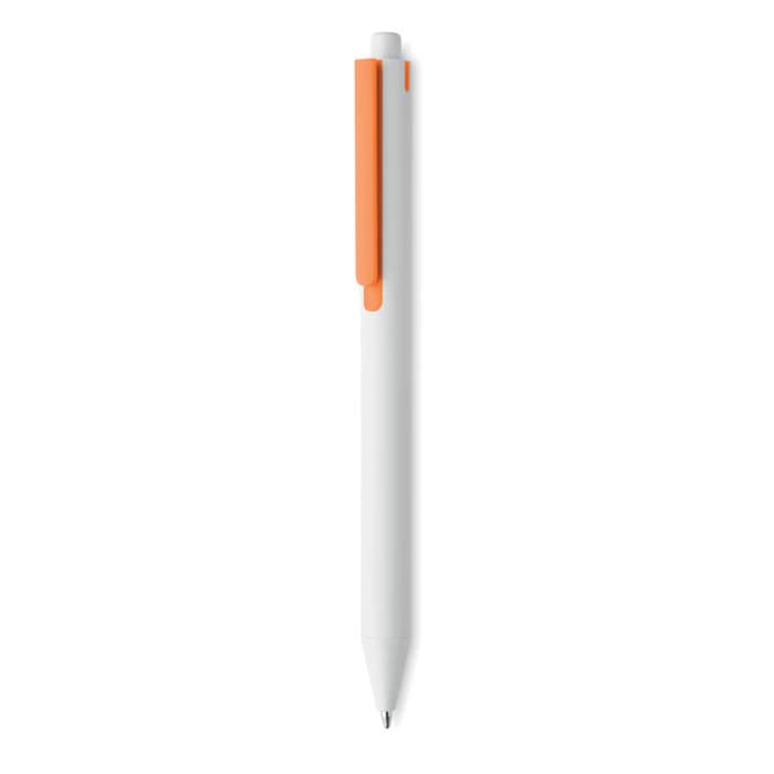 Penna a pulsante in ABS arancione - personalizzabile con logo