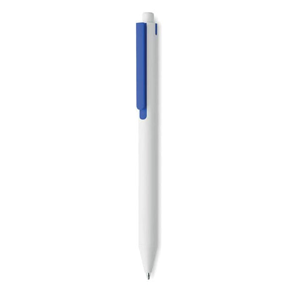 Penna a pulsante in ABS blu - personalizzabile con logo