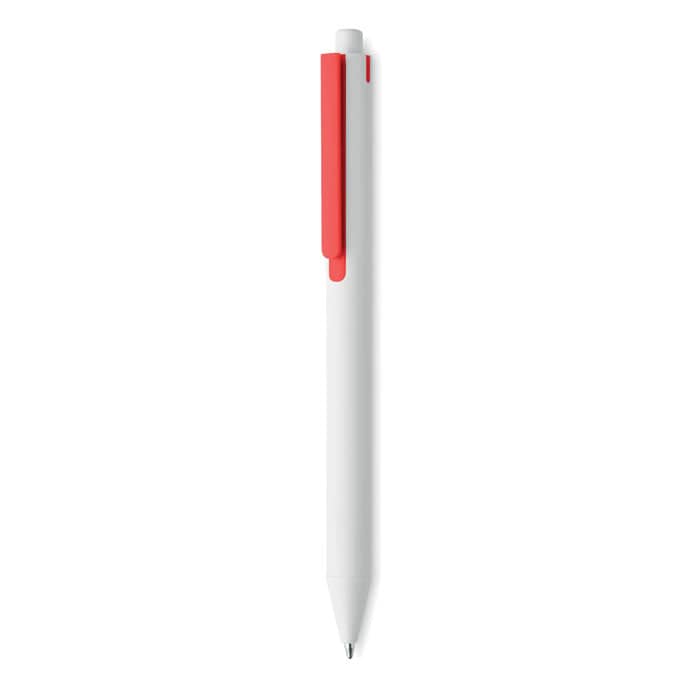 Penna a pulsante in ABS rosso - personalizzabile con logo