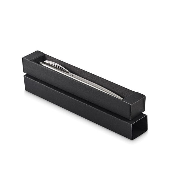 Penna a pulsante in confezione Color  Color argento - personalizzabile con logo