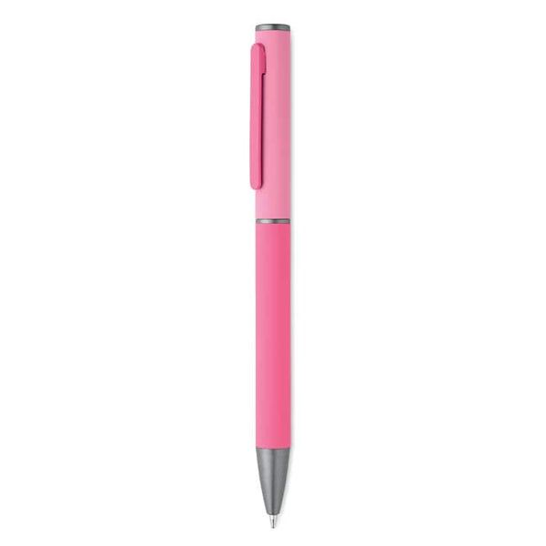 Penna a sfera a rotazione Fucsia - personalizzabile con logo