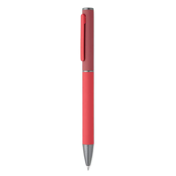 Penna a sfera a rotazione Rosso - personalizzabile con logo