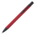 Penna a sfera Alicante gommata Rosso / Nero - personalizzabile con logo