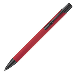 Penna a sfera Alicante gommata Rosso / Nero - personalizzabile con logo