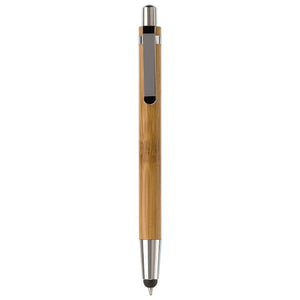 Penna a sfera Antartica Bamboo alluminio - personalizzabile con logo