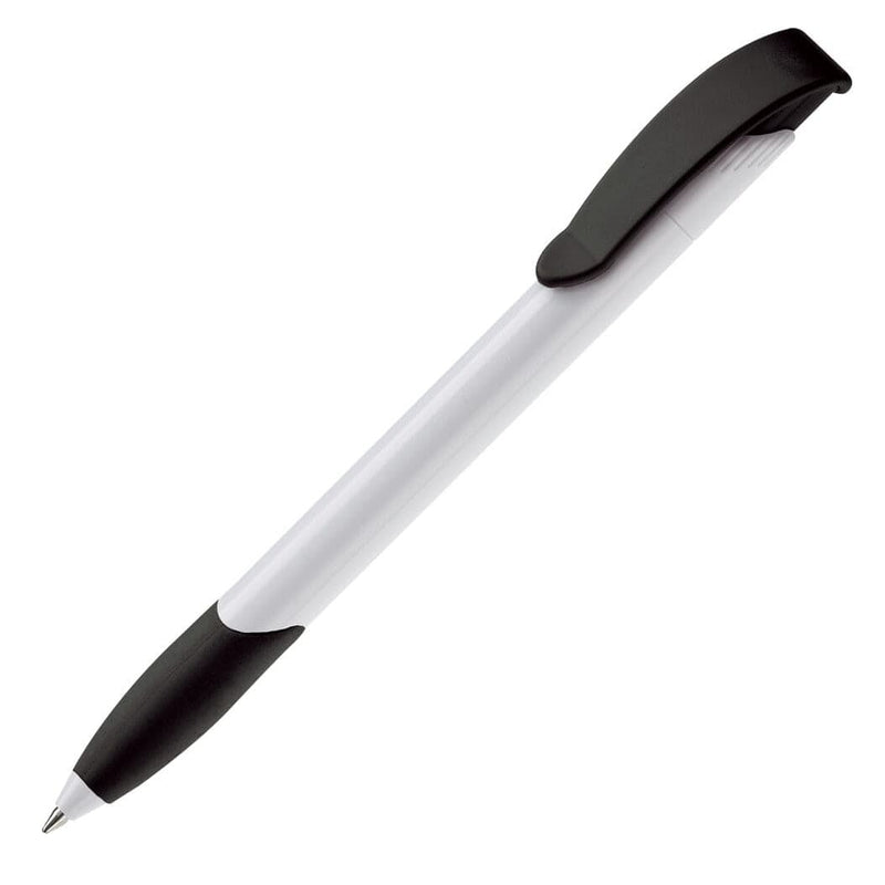 Penna a sfera Apollo Hardcolour Bianco / nero - personalizzabile con logo