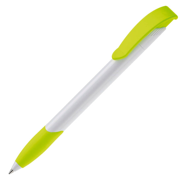 Penna a sfera Apollo Hardcolour Bianco / verde - personalizzabile con logo
