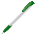 Penna a sfera Apollo Hardcolour Bianco / verde - personalizzabile con logo