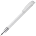 Penna a sfera Apollo Metal Tip Bianco / bianco - personalizzabile con logo