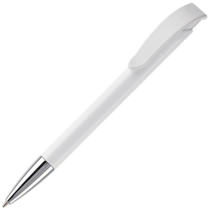 Penna a sfera Apollo Metal Tip Bianco / bianco - personalizzabile con logo