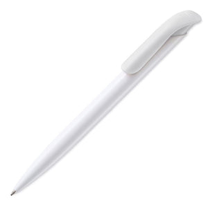 Penna a sfera Atlas hard-color Bianco / bianco - personalizzabile con logo