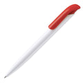 Penna a sfera Atlas hard-color Bianco / Rosso - personalizzabile con logo
