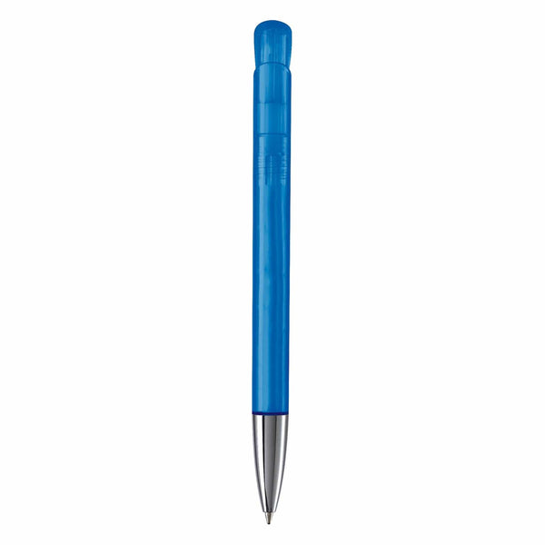 Penna a sfera Atlas punta in metallo trasparente - personalizzabile con logo