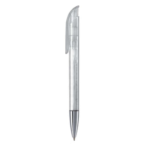 Penna a sfera Atlas punta in metallo trasparente - personalizzabile con logo