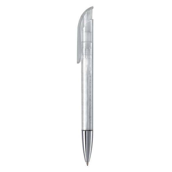 Penna a sfera Atlas punta in metallo trasparente - personalizzabile con logo