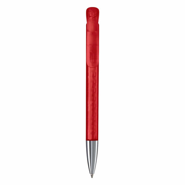 Penna a sfera Atlas punta in metallo trasparente - personalizzabile con logo