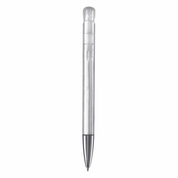 Penna a sfera Atlas punta in metallo trasparente - personalizzabile con logo