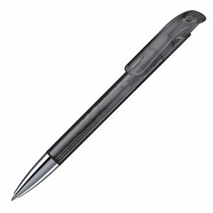 Penna a sfera Atlas punta in metallo trasparente Trasparente / Nero - personalizzabile con logo
