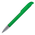 Penna a sfera Atlas punta in metallo trasparente Trasparente / Verde - personalizzabile con logo