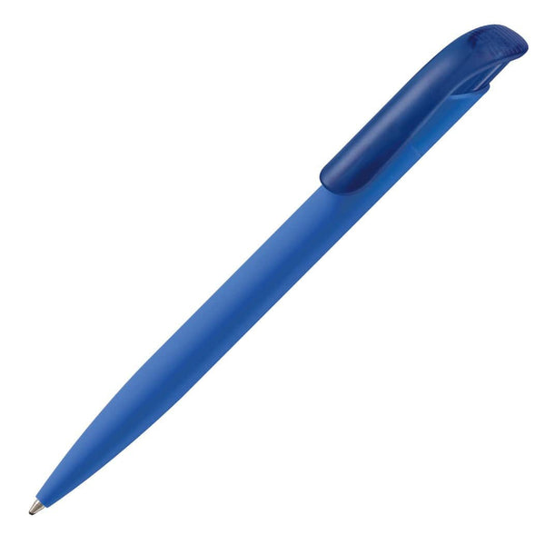 Penna a sfera Atlas soft-touch Blu - personalizzabile con logo