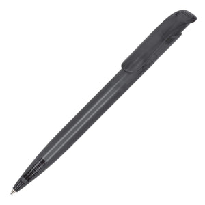 Penna a sfera Atlas trasparente nero - personalizzabile con logo