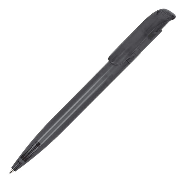 Penna a sfera Atlas trasparente nero - personalizzabile con logo
