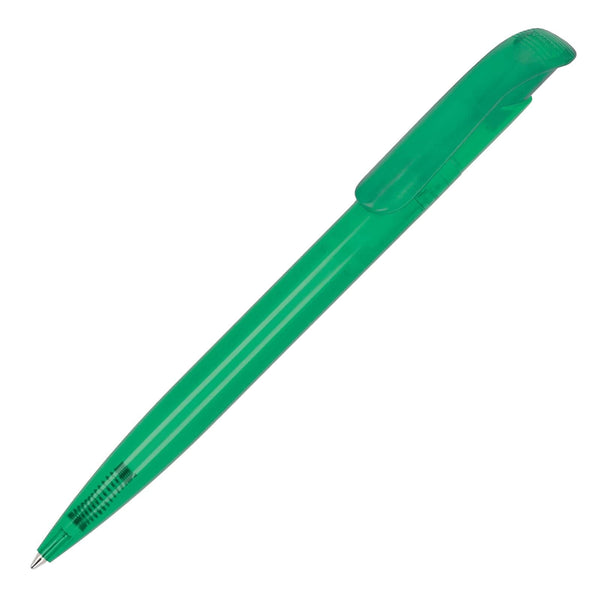 Penna a sfera Atlas trasparente verde - personalizzabile con logo