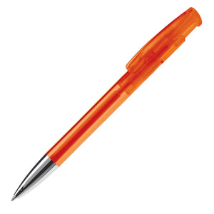 Penna a sfera Avalon Transparent Metal Tip Trasparente / Arancione - personalizzabile con logo