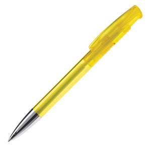 Penna a sfera Avalon Transparent Metal Tip Trasparente / Giallo - personalizzabile con logo