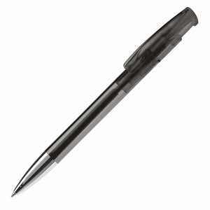 Penna a sfera Avalon Transparent Metal Tip Trasparente / Nero - personalizzabile con logo