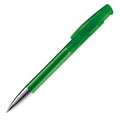 Penna a sfera Avalon Transparent Metal Tip Trasparente / Verde - personalizzabile con logo