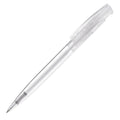 Penna a sfera Avalon Transparent Trasparente / Bianco - personalizzabile con logo
