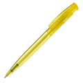 Penna a sfera Avalon Transparent Trasparente / Giallo - personalizzabile con logo