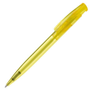 Penna a sfera Avalon Transparent Trasparente / Giallo - personalizzabile con logo