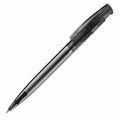 Penna a sfera Avalon Transparent Trasparente / Nero - personalizzabile con logo