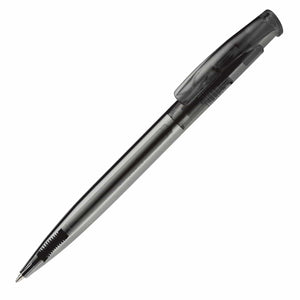 Penna a sfera Avalon Transparent Trasparente / Nero - personalizzabile con logo