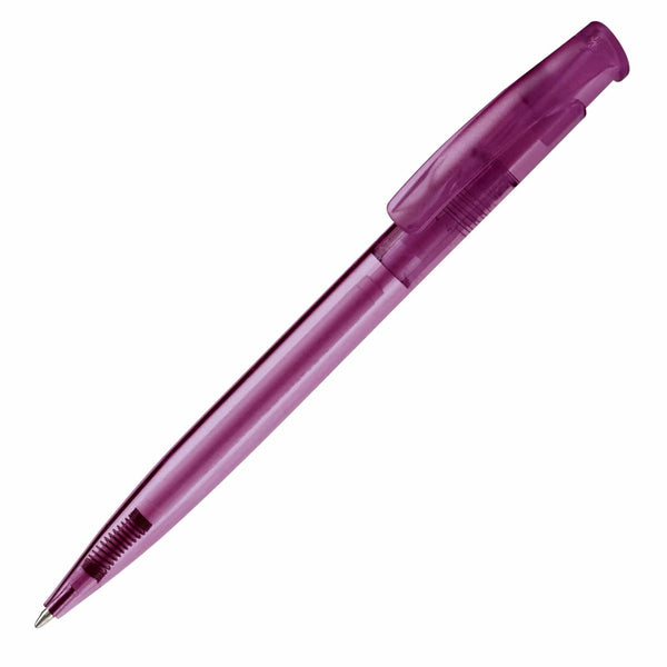 Penna a sfera Avalon Transparent Trasparente / Viola - personalizzabile con logo