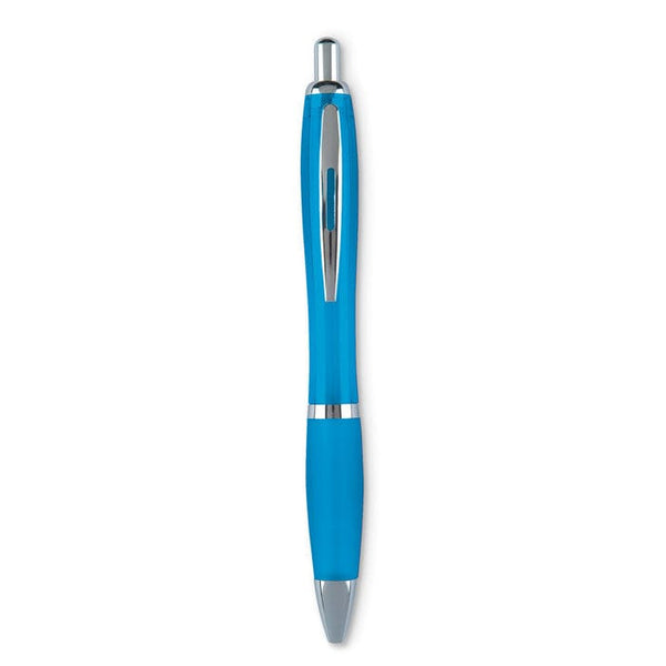 Penna a sfera in ABS Refil nero azzurro - personalizzabile con logo